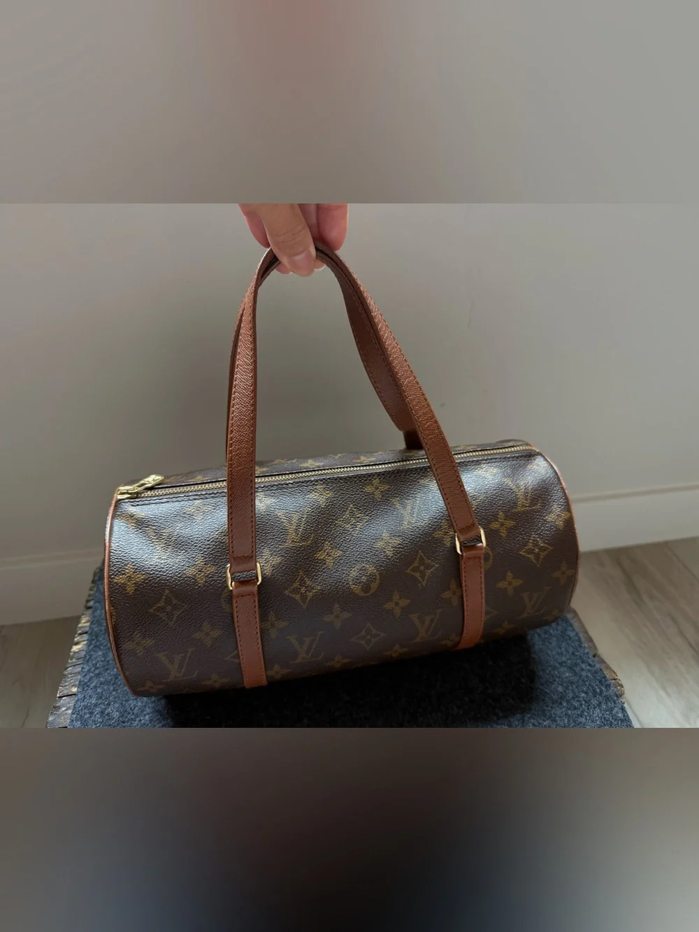 Louis Vuitton handbag Monogram Papillon 30 M51385 Brown ladies